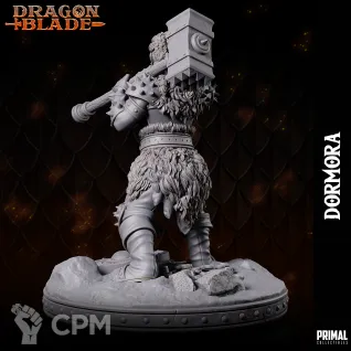 Описание картинки Dwarf Dormora Hammer от Milestone по цене 180руб | Свободный Рынок Миниатюр - СРМ