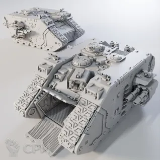 Описание картинки Land Raider (Альтернативный скульпт) от HoujouSatoko по цене 3 500руб | Свободный Рынок Миниатюр - СРМ