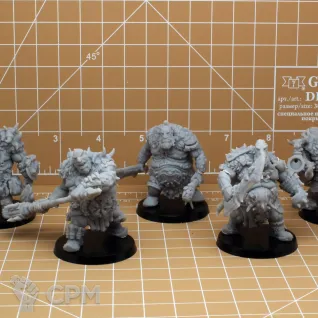 Описание картинки Ogors  Irongut / Leadbelcher / Gluttons от Brother Ork по цене 550руб | Свободный Рынок Миниатюр - СРМ