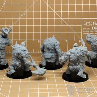 Описание картинки Ogors  Irongut / Leadbelcher / Gluttons от Brother Ork по цене 550руб | Свободный Рынок Миниатюр - СРМ