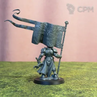 Описание картинки Knight-Vexillor with Banner of Apotheosis от _Revan по цене 1 200руб | Свободный Рынок Миниатюр - СРМ