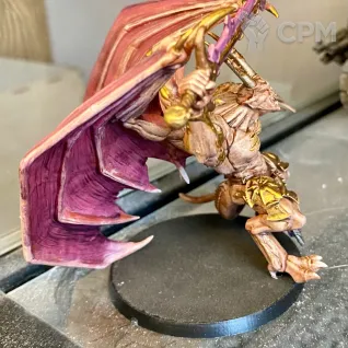 Описание картинки Daemon Prince with Wings от notr3d по цене 1 900руб | Свободный Рынок Миниатюр - СРМ