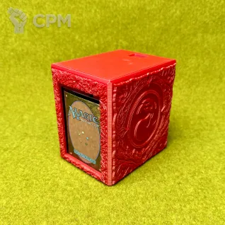 Описание картинки Декбокс для карт MTG (Magic The Gathering) красный mountains от Миниатюры и фигурки по цене 450руб | Свободный Рынок Миниатюр - СРМ
