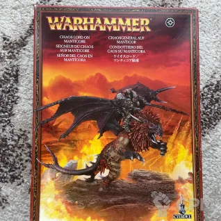Описание картинки Chaos Lord on Manticore от Albion по цене 6 000руб | Свободный Рынок Миниатюр - СРМ