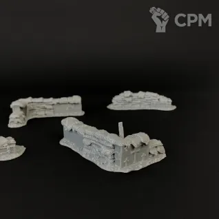 Описание картинки Trench Crusade Sandbags от DrunkMag0sFactorum по цене 1 000руб | Свободный Рынок Миниатюр - СРМ