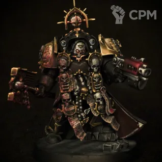 Описание картинки Old Terminator Chapilain | Старый капеллан в терминаторской броне от Caliban_guy по цене 7 500руб | Свободный Рынок Миниатюр - СРМ