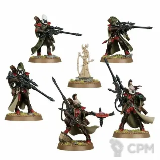 Описание картинки 5x Aeldari Rangers with a shrine to Kurnous the Hunter от yegor.borodin.06 по цене 3 499руб | Свободный Рынок Миниатюр - СРМ
