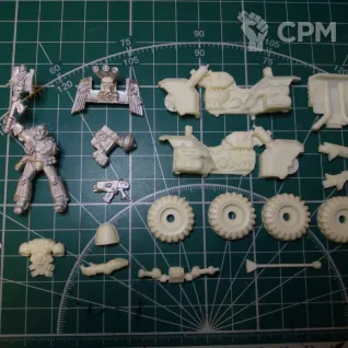 Описание картинки Space Marine Chaplain on Bike от Stark Foundry по цене 810руб | Свободный Рынок Миниатюр - СРМ