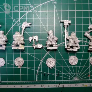 Описание картинки Dwarf Ironbreackers Command Regiment от Stark Foundry по цене 1 285руб | Свободный Рынок Миниатюр - СРМ