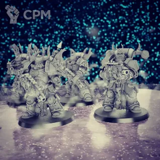 Описание картинки Chaos Space Marines Legionaries (10шт) от Studio Cockatoo по цене 1 815руб | Свободный Рынок Миниатюр - СРМ