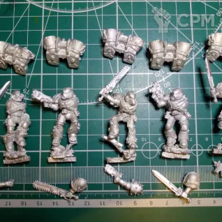 Описание картинки Space Marine Vanguard Veteran Squad от Stark Foundry по цене 2 175руб | Свободный Рынок Миниатюр - СРМ