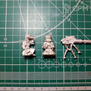 Описание картинки Vostroyan Lascannon Team от Stark Foundry по цене 615руб | Свободный Рынок Миниатюр - СРМ