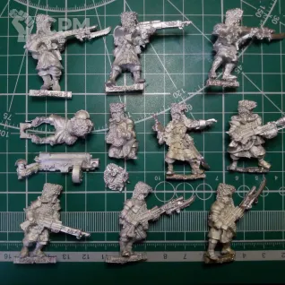 Описание картинки Vostroyan Firstborn Squad от Stark Foundry по цене 2 700руб | Свободный Рынок Миниатюр - СРМ