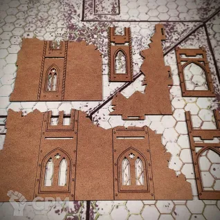 Описание картинки Ruin WH40k, 9"x5"x5" от StudioOtolega по цене 225руб | Свободный Рынок Миниатюр - СРМ