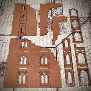 Описание картинки Руина WH40k, 9"х5"х9.5" от StudioOtolega по цене 450руб | Свободный Рынок Миниатюр - СРМ