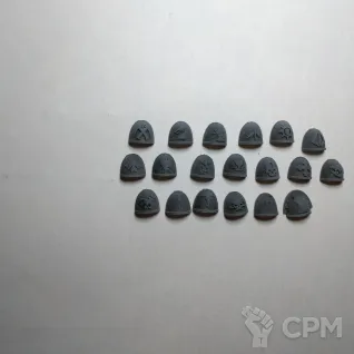 Описание картинки Апгрейд-пак - 10 наплечей космодесанта от ЛИЭНГОЛ по цене 200руб | Свободный Рынок Миниатюр - СРМ