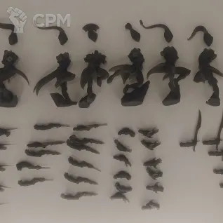 Описание картинки Harlequin Troupe(альт.) от oxmc по цене 1 000руб | Свободный Рынок Миниатюр - СРМ