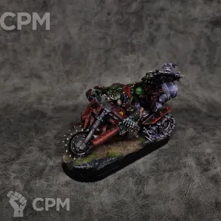 Описание картинки Warboss on Warbike от Captain_Black по цене 4 000руб | Свободный Рынок Миниатюр - СРМ