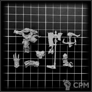 Описание картинки Exalted Deathbringer with Ruinous Axe от OldHammer Мастерская по цене 450руб | Свободный Рынок Миниатюр - СРМ