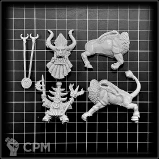 Описание картинки Sorcerer on Lammasu от OldHammer Мастерская по цене 1 000руб | Свободный Рынок Миниатюр - СРМ