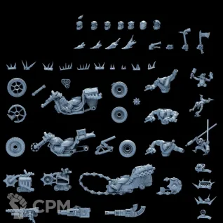 Описание картинки Ork Warbaiker Mob от oxmc по цене 1 200руб | Свободный Рынок Миниатюр - СРМ