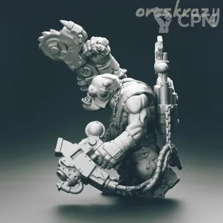 Описание картинки Ork Mek от oxmc по цене 350руб | Свободный Рынок Миниатюр - СРМ