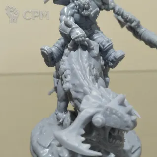 Описание картинки BeastBoss on Squigosaur от Мастерская 3D Gia по цене 1 470руб | Свободный Рынок Миниатюр - СРМ