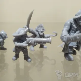 Описание картинки Гоблины пираты (Gretchin) от Мастерская 3D Gia по цене 945руб | Свободный Рынок Миниатюр - СРМ