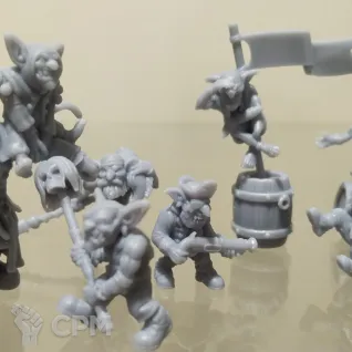 Описание картинки Гоблины пираты (Gretchin) от Мастерская 3D Gia по цене 945руб | Свободный Рынок Миниатюр - СРМ