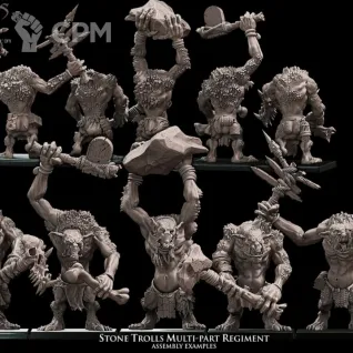 Описание картинки Rockgut Troggoths. Stone Trolls. Тролли от у Васи по цене 2 500руб | Свободный Рынок Миниатюр - СРМ