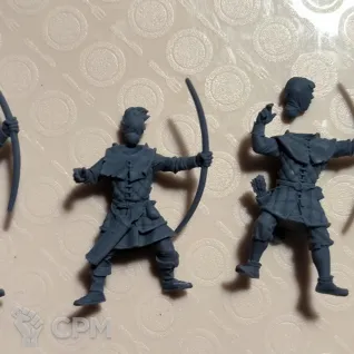 Описание картинки Peasant Bowmen от Inkuro по цене 1 000руб | Свободный Рынок Миниатюр - СРМ