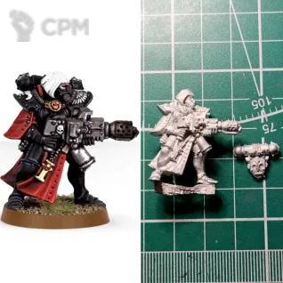 Описание картинки Battle Sister w/Flamer 2 (1997) от Stark Foundry по цене 310руб | Свободный Рынок Миниатюр - СРМ