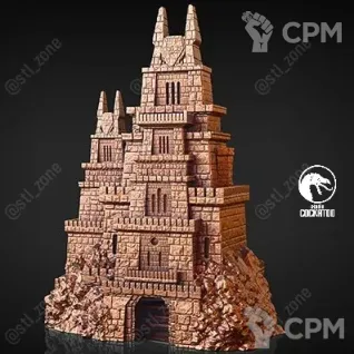 Описание картинки Dragonborn Dice tower/Башня для кубов от Studio Cockatoo по цене 3 025руб | Свободный Рынок Миниатюр - СРМ