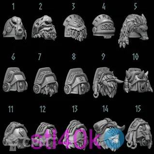 Описание картинки Space wolves bits от Три Ди Принт по цене 40руб | Свободный Рынок Миниатюр - СРМ