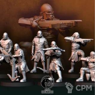 Описание картинки Uruk-hai with Crossbows от Studio Cockatoo по цене 1 000руб | Свободный Рынок Миниатюр - СРМ