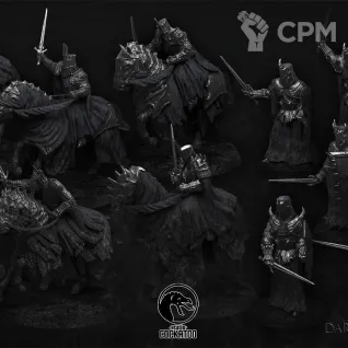 Описание картинки The Ringwraiths от Studio Cockatoo по цене 3 100руб | Свободный Рынок Миниатюр - СРМ