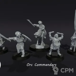 Описание картинки Orc commanders от Studio Cockatoo по цене 700руб | Свободный Рынок Миниатюр - СРМ
