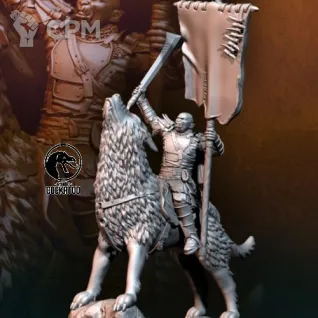 Описание картинки Warg Rider commander от Studio Cockatoo по цене 450руб | Свободный Рынок Миниатюр - СРМ