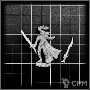 Описание картинки Female Dreadlord with Two Hand Weapon от OldHammer Мастерская по цене 350руб | Свободный Рынок Миниатюр - СРМ
