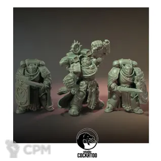 Описание картинки Marneus Calgar with Victrix Honour Guard от Studio Cockatoo по цене 600руб | Свободный Рынок Миниатюр - СРМ