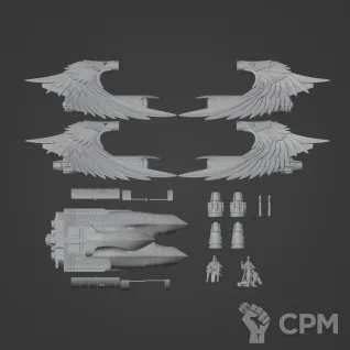 Описание картинки Legio Custodes Coronus Grav-carrier alt от Studio Cockatoo по цене 4 400руб | Свободный Рынок Миниатюр - СРМ