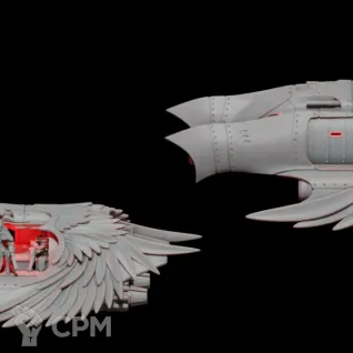 Описание картинки Legio Custodes Coronus Grav-carrier alt от Studio Cockatoo по цене 4 400руб | Свободный Рынок Миниатюр - СРМ