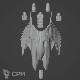 Описание картинки Legio Custodes Pallas Grav-attack от Studio Cockatoo по цене 3 000руб | Свободный Рынок Миниатюр - СРМ