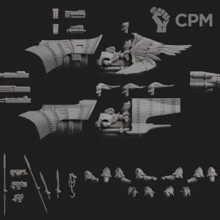 Описание картинки Legio Custodes Gyrfalcon Pattern Jetbike`s от Studio Cockatoo по цене 1 155руб | Свободный Рынок Миниатюр - СРМ