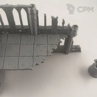 Описание картинки Двухэтажная Руина от Terrain Print по цене 500руб | Свободный Рынок Миниатюр - СРМ