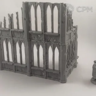 Описание картинки Двухэтажная Руина от Terrain Print по цене 500руб | Свободный Рынок Миниатюр - СРМ