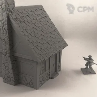 Описание картинки Каменный Дом - Фэнтези Террейн от Terrain Print по цене 750руб | Свободный Рынок Миниатюр - СРМ