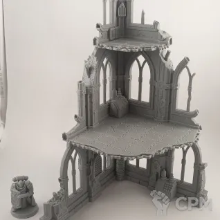 Описание картинки Трехэтажная Руина от Terrain Print по цене 700руб | Свободный Рынок Миниатюр - СРМ