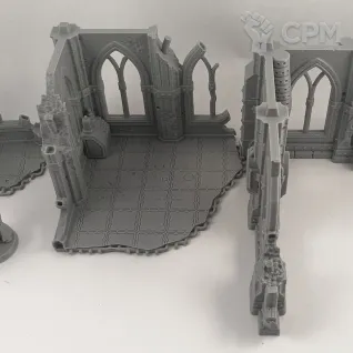Описание картинки Трехэтажная Руина от Terrain Print по цене 700руб | Свободный Рынок Миниатюр - СРМ