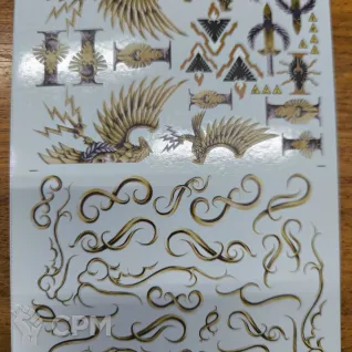Описание картинки Legio Custodes Transfer sheet Декали Легио Кустодес от Fle94 по цене 1 500руб | Свободный Рынок Миниатюр - СРМ